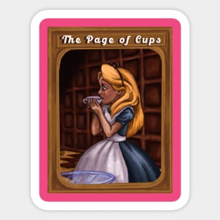 Page of Cups - Alice Sticker